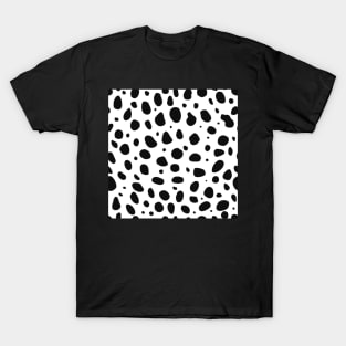 Black and White Cheetah Print Animal Print T-Shirt